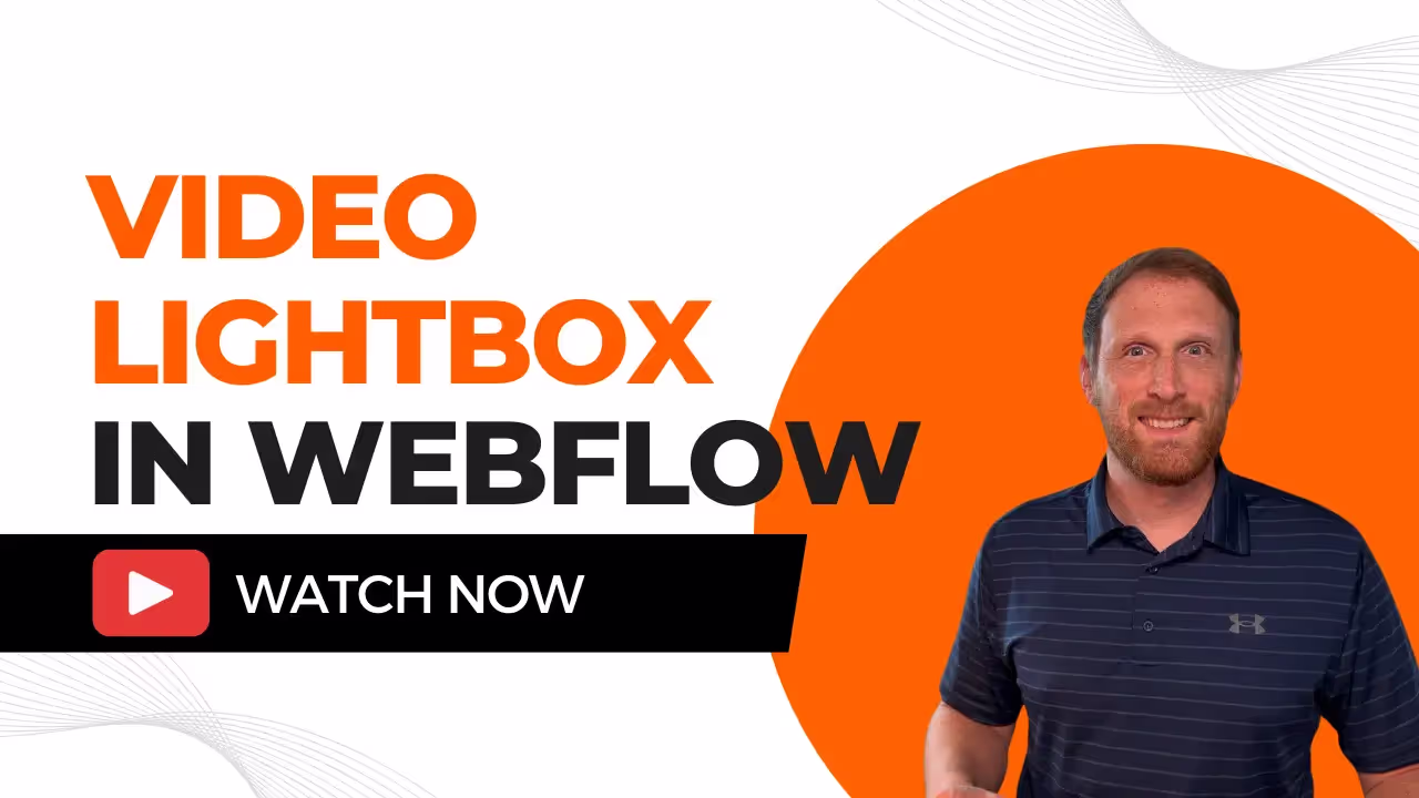 thumbnail how to create a video lightbox in webflow
